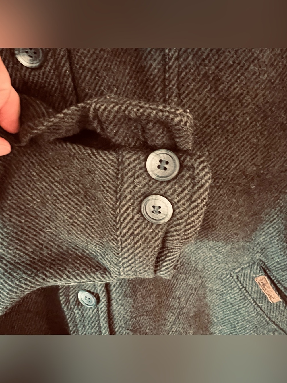 WOOLRICH Vintage Mens Chore Coat Shacket Army Green Wool Sz XXL 2X - Picture 5 of 9
